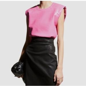 AS by DF Blaze‎ Recycled Leather Tee in Bombshell Pink